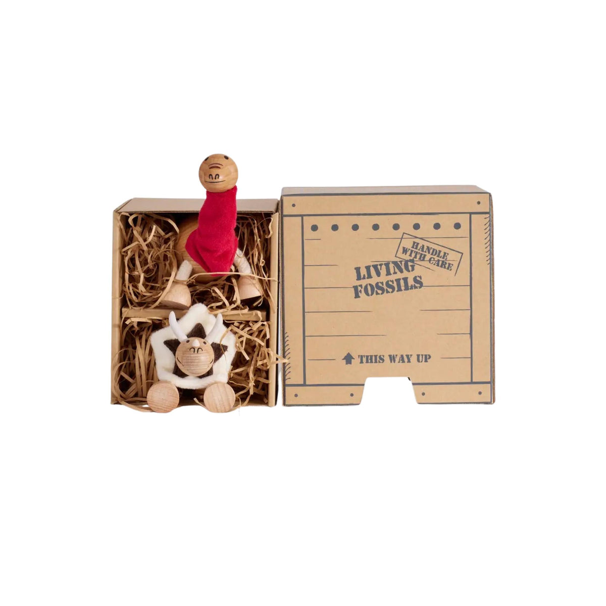 Hidden Valley Mini Crate-2 Wooden Dinosaur Gift Set