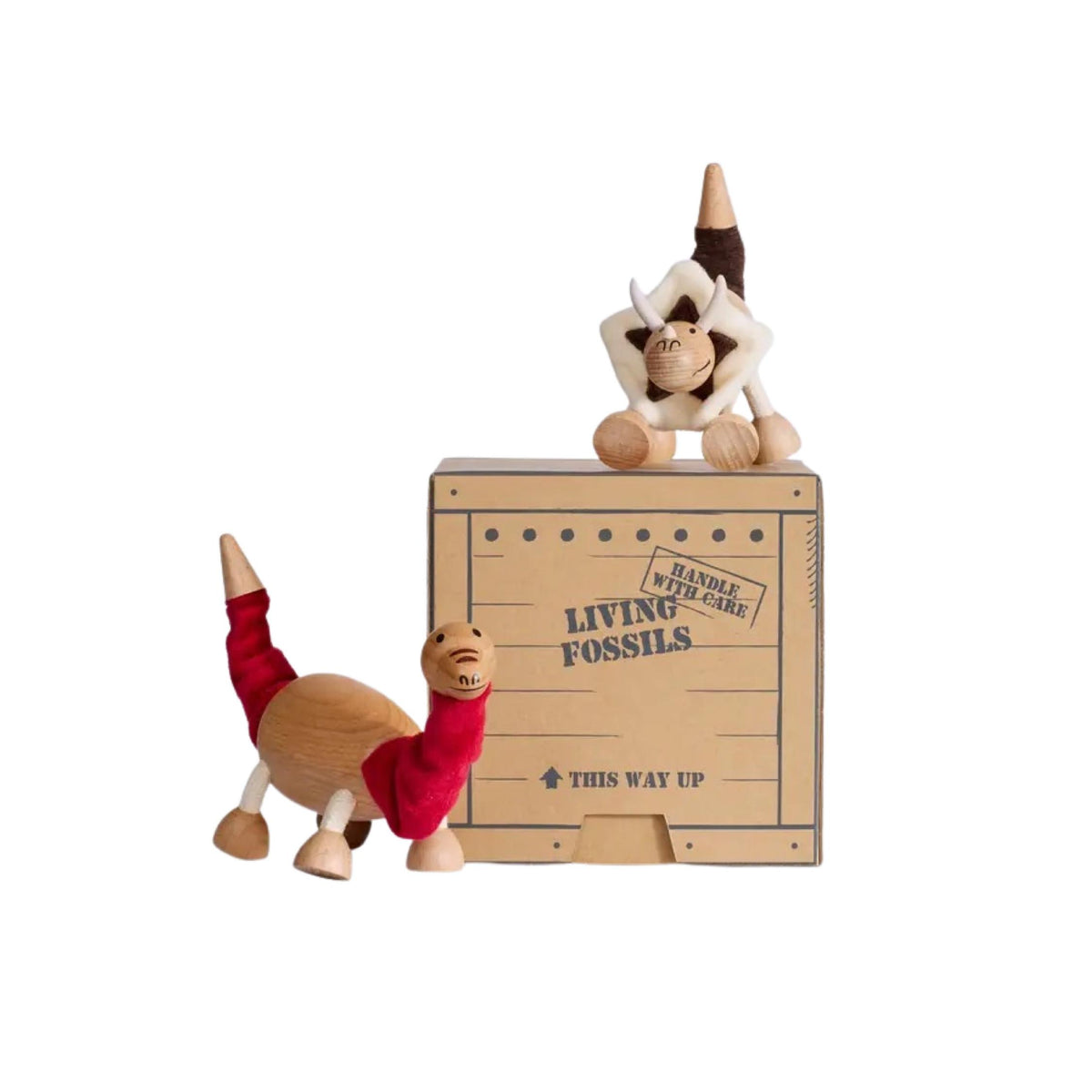 Hidden Valley Mini Crate-2 Wooden Dinosaur Gift Set