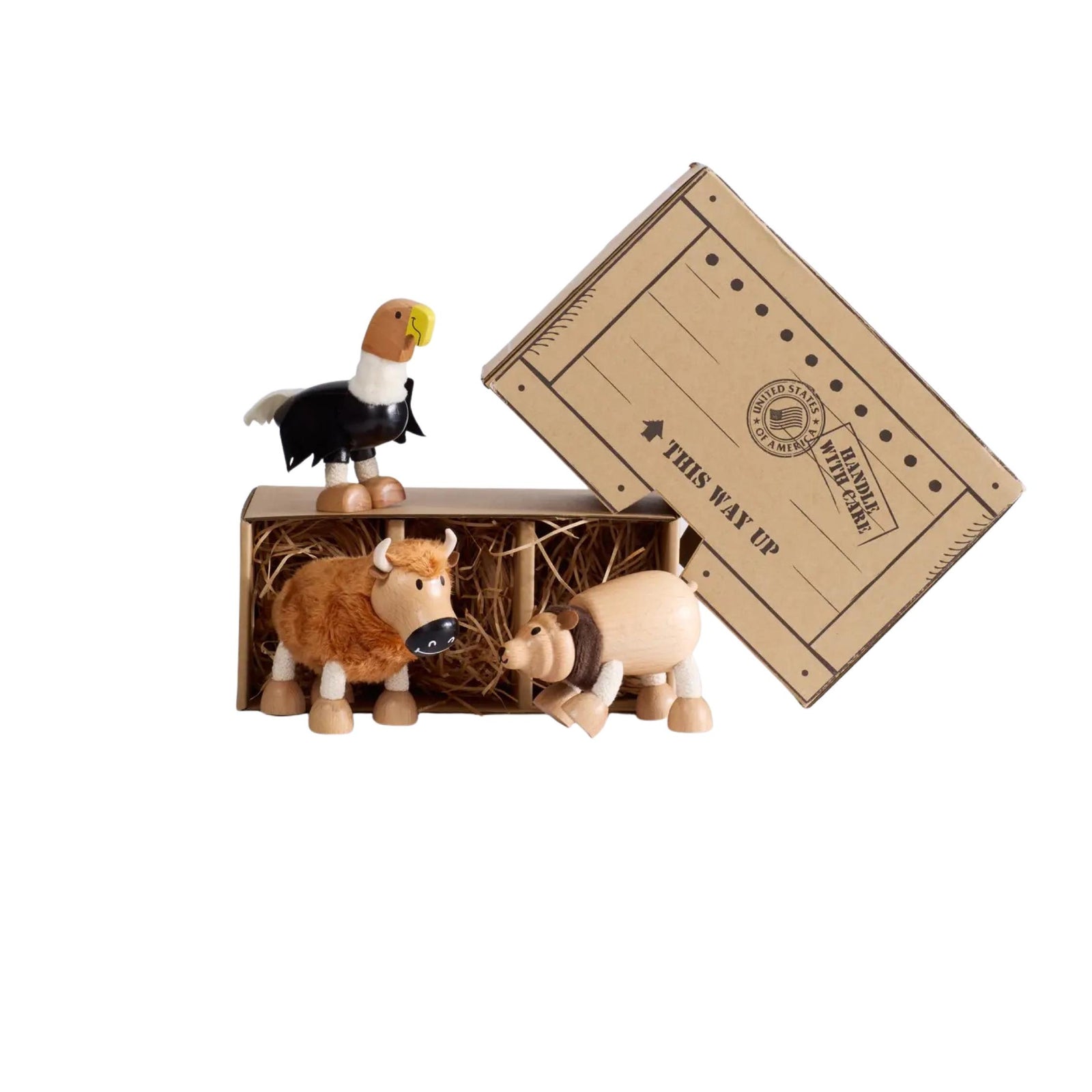 Roaming Mountains Mini Wooden Animal Bundle in Gift Crate