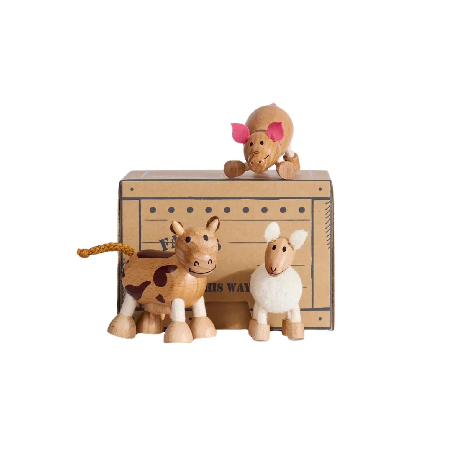 Barnfields Mini Wooden Animal Bundle in Gift Crate