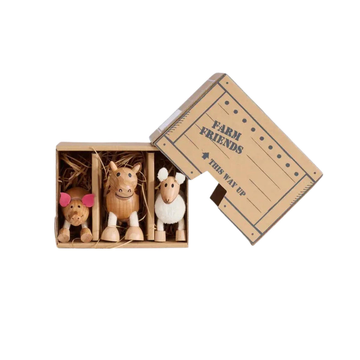 Barnfields Mini Wooden Animal Bundle in Gift Crate