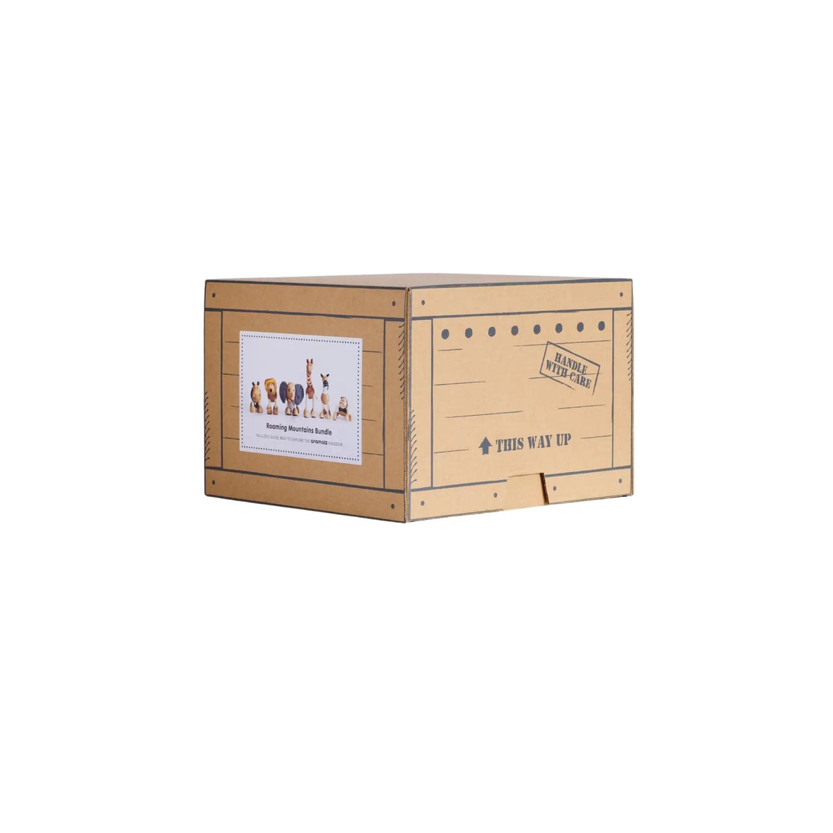 Roaming Mountains Wooden Animal 6-Piece Bundle in Gift Crate