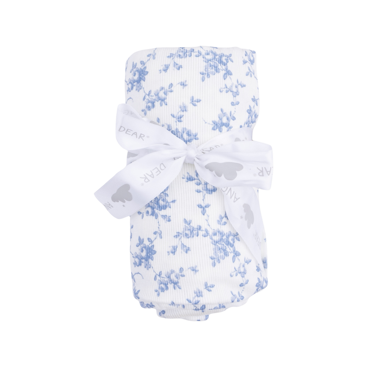 Baby Blue Vines Floral Swaddle Blanket