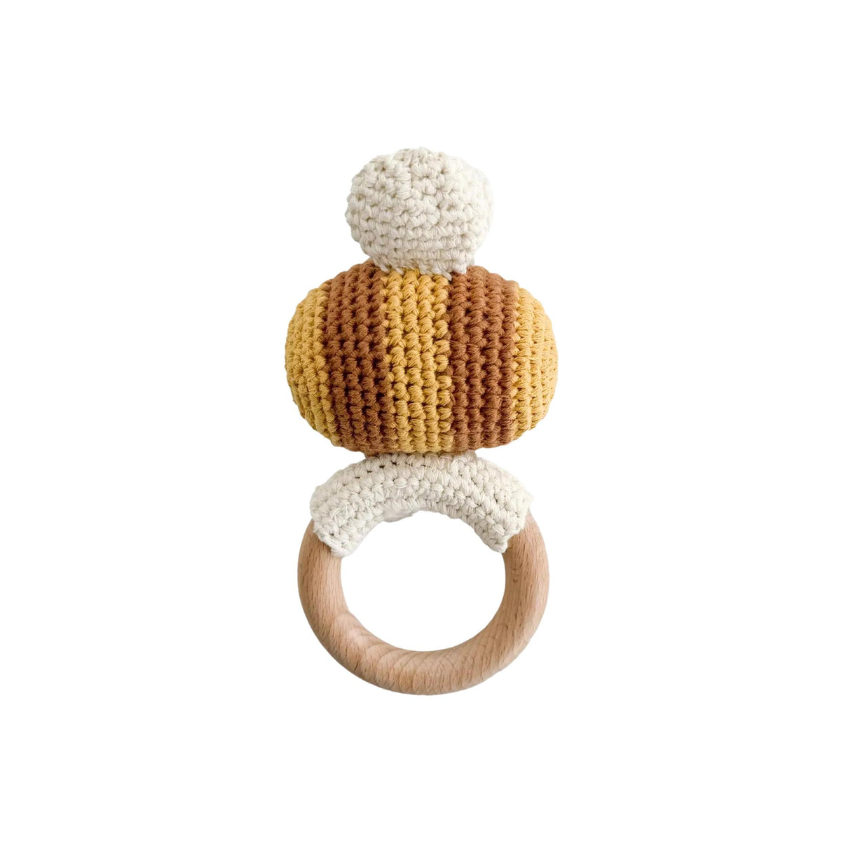 Bee Cotton Crochet Teether Rattle
