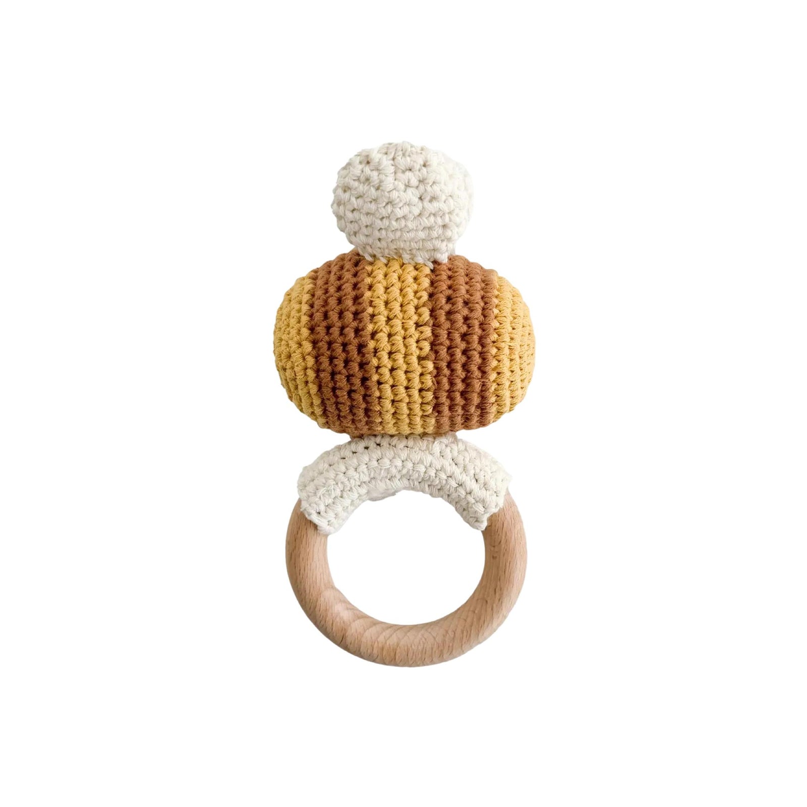 Bee Cotton Crochet Teether Rattle