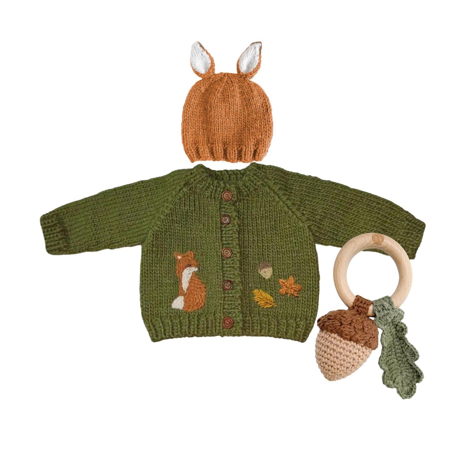 Woodland Embroidered Fox Cardigan