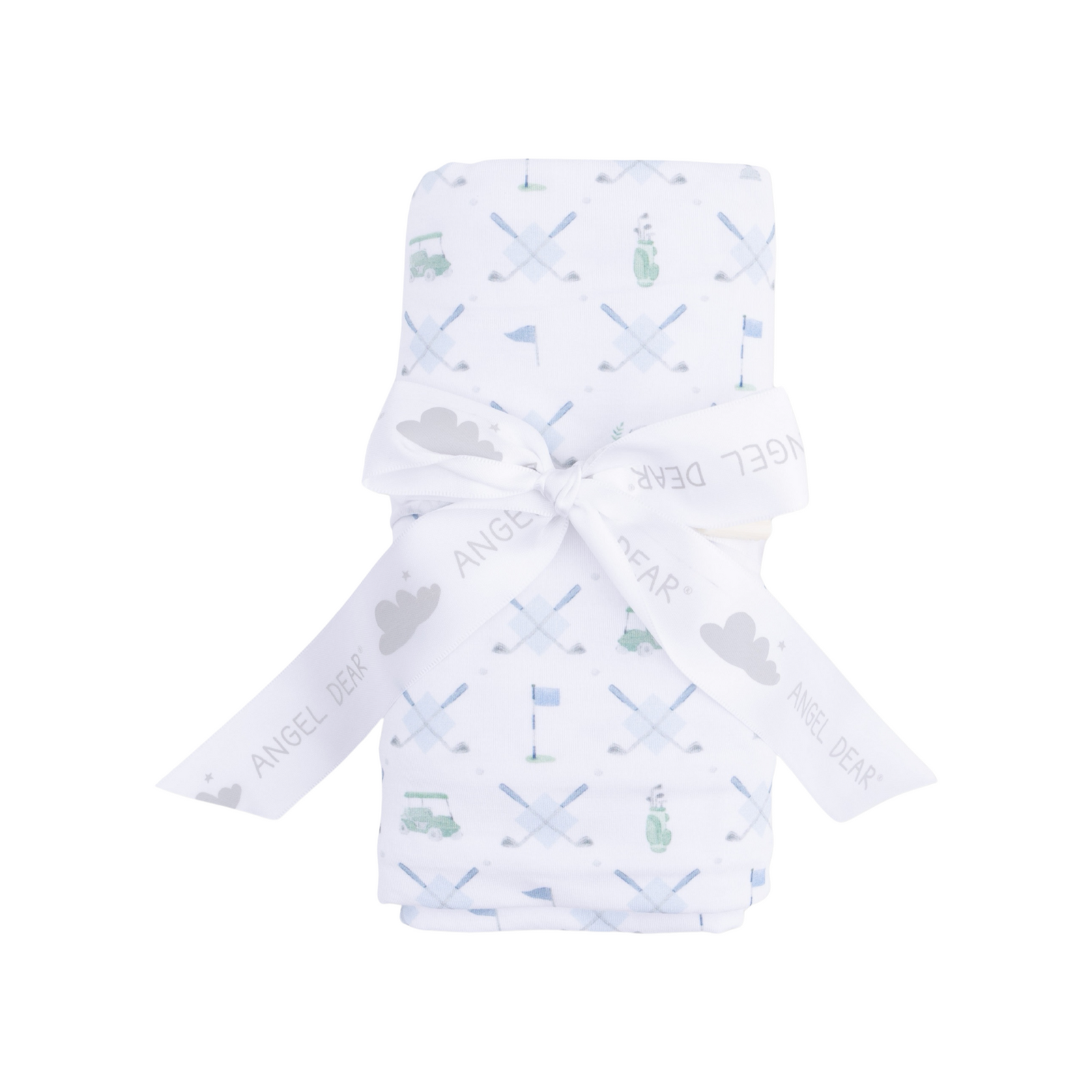 Golf Trellis Blue Swaddle Blanket