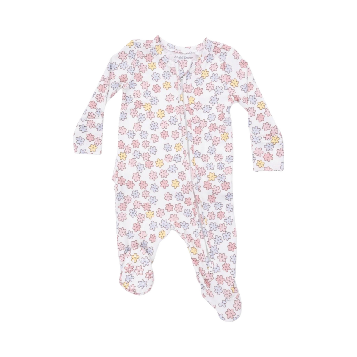 Sarah Floral 2-Way Ruffle Zipper Footie