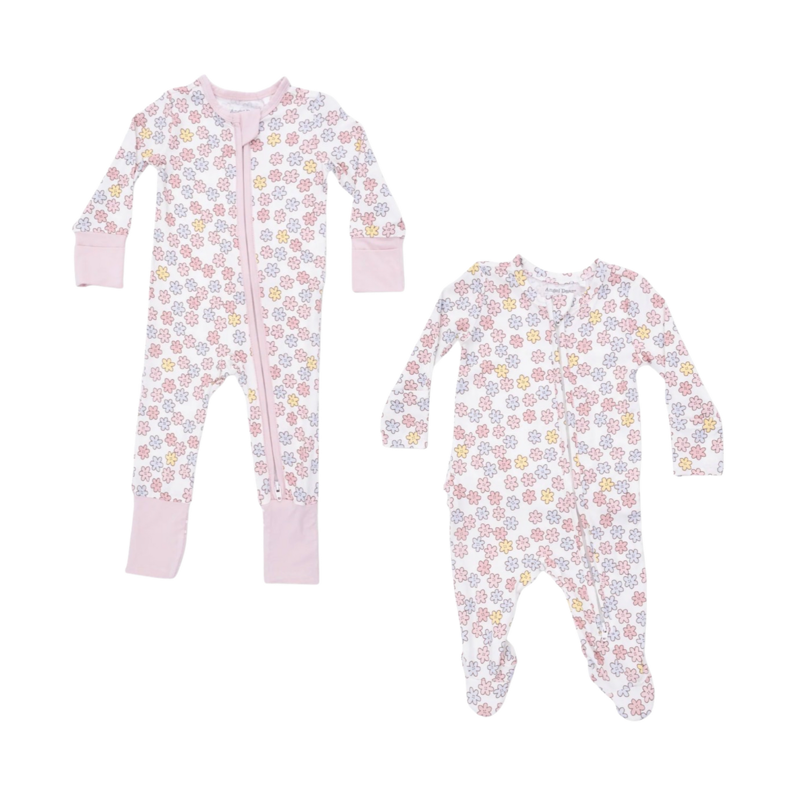 Sarah Floral 2-Way Ruffle Zipper Footie