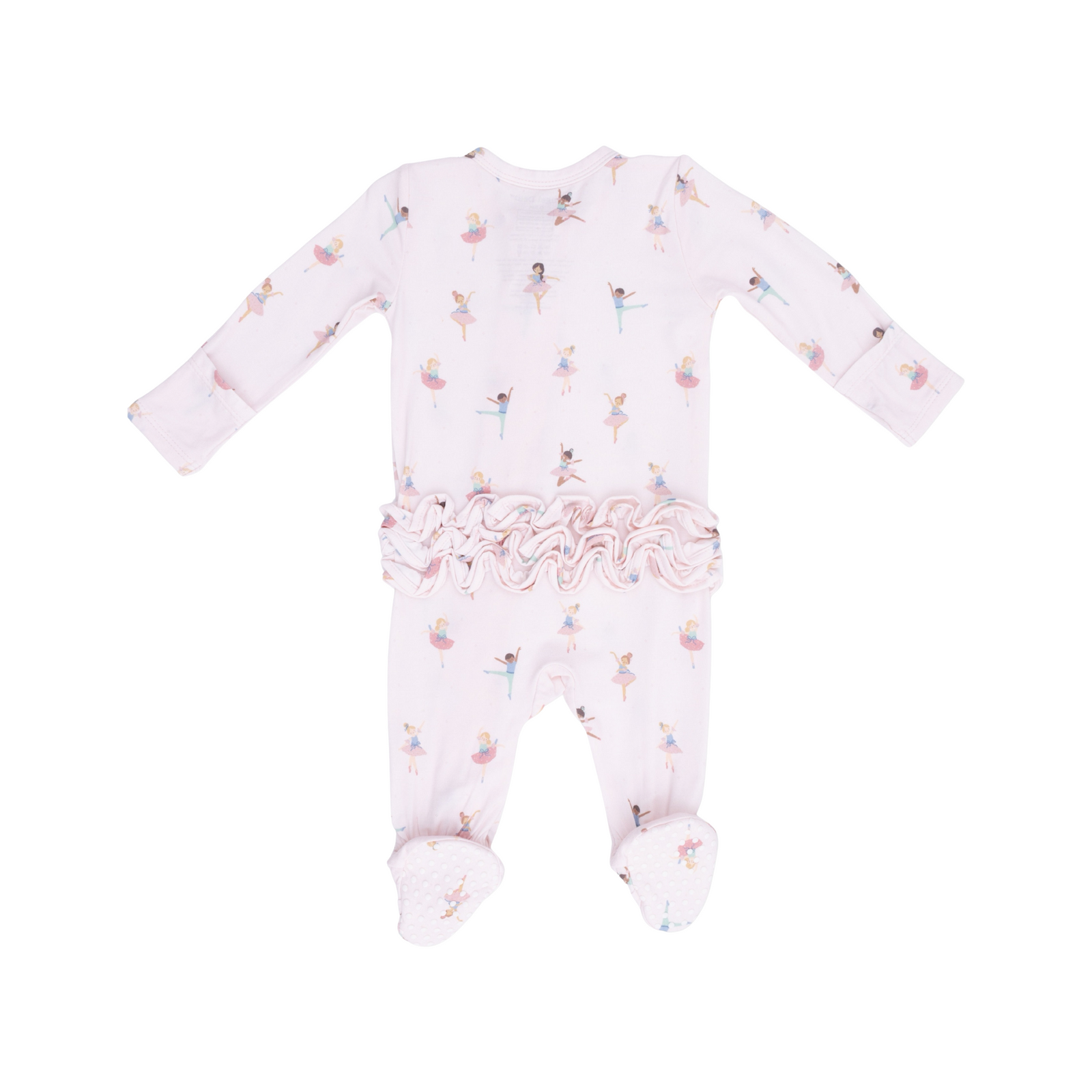Petite Ballet Ruffle Zipper Footie