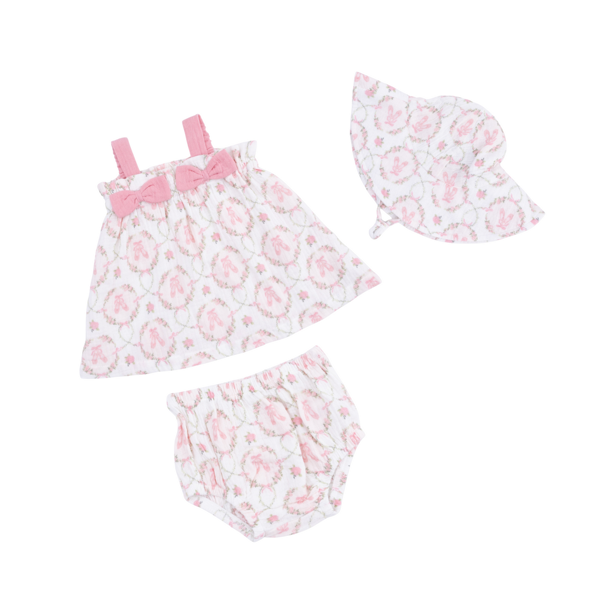 Cameo Ballet Shoes Top with Bows & Ruffle Leg Bloomer Set
