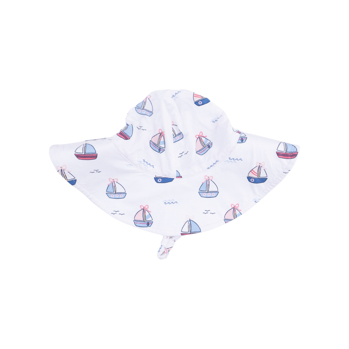 Bubbly Sailboats Pink Sun Hat