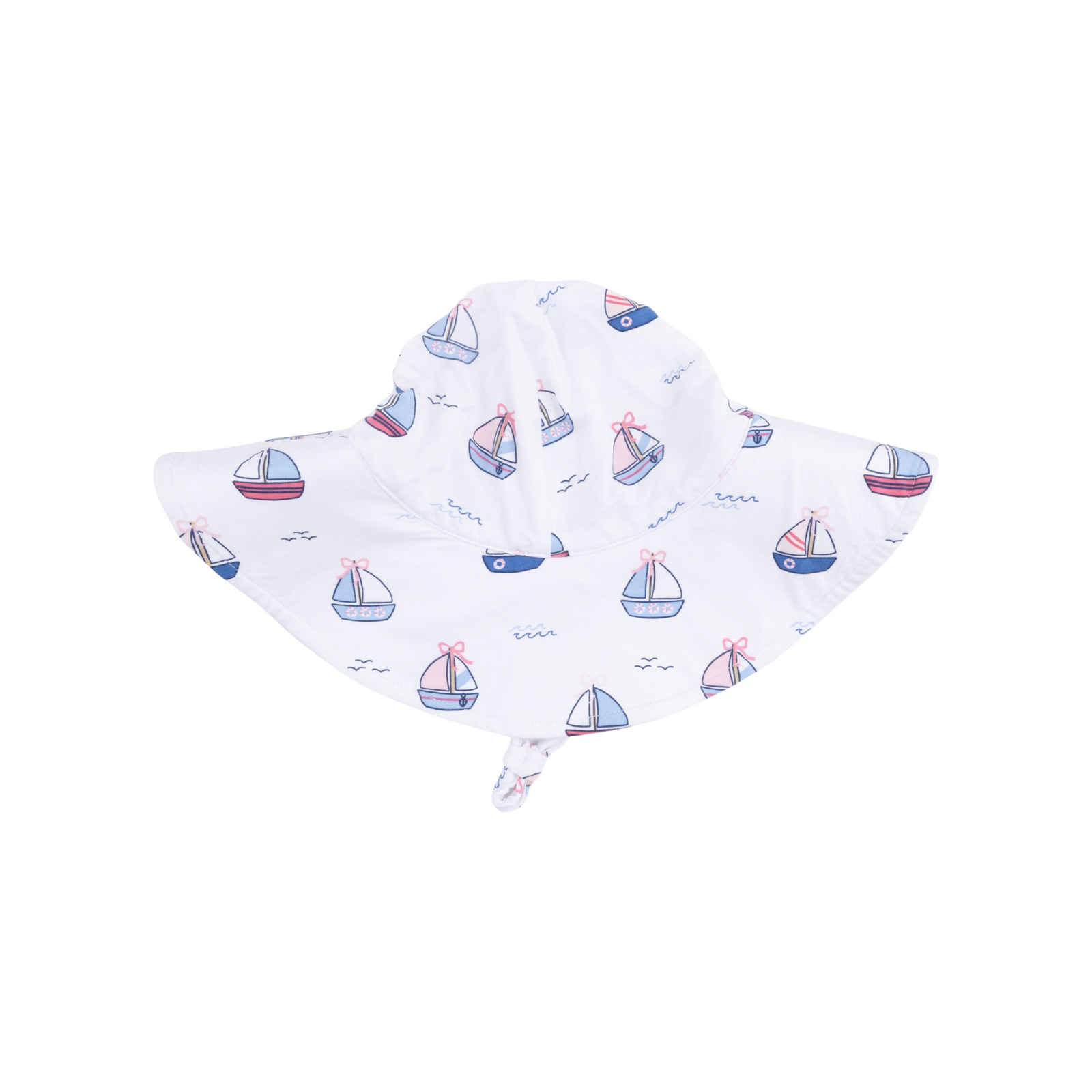 Bubbly Sailboats Pink Sun Hat