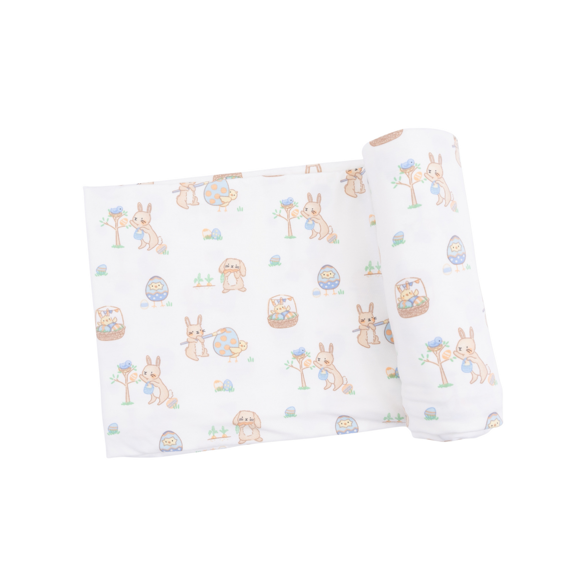 Easter Egg Hunt Neutral Swaddle Blanket