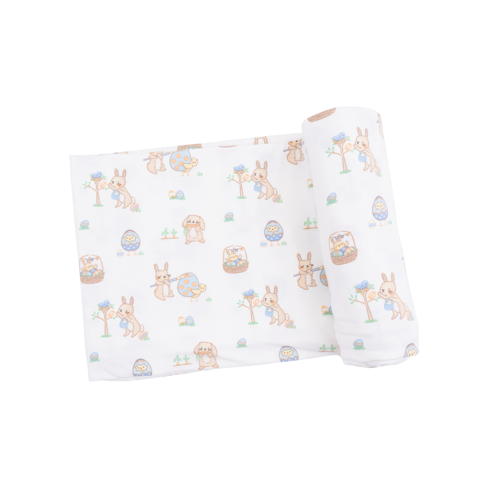 Easter Egg Hunt Neutral Swaddle Blanket