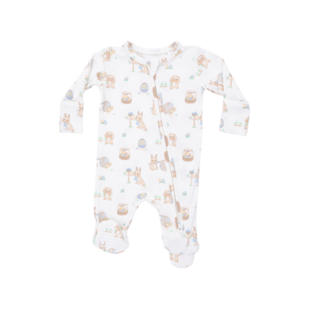 Easter Egg Hunt 2-Way Zipper Footie Neutral