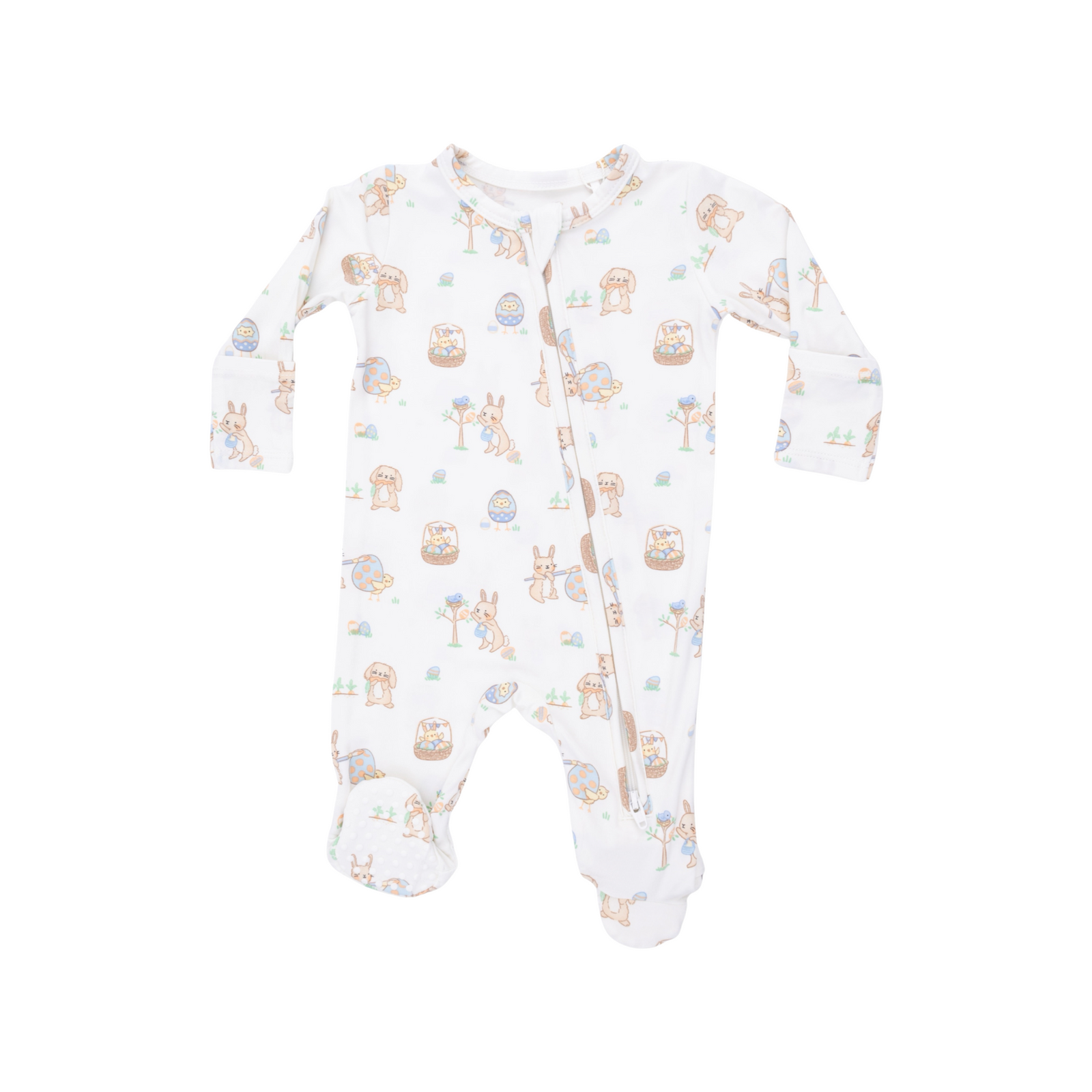 Easter Egg Hunt 2-Way Zipper Footie Neutral