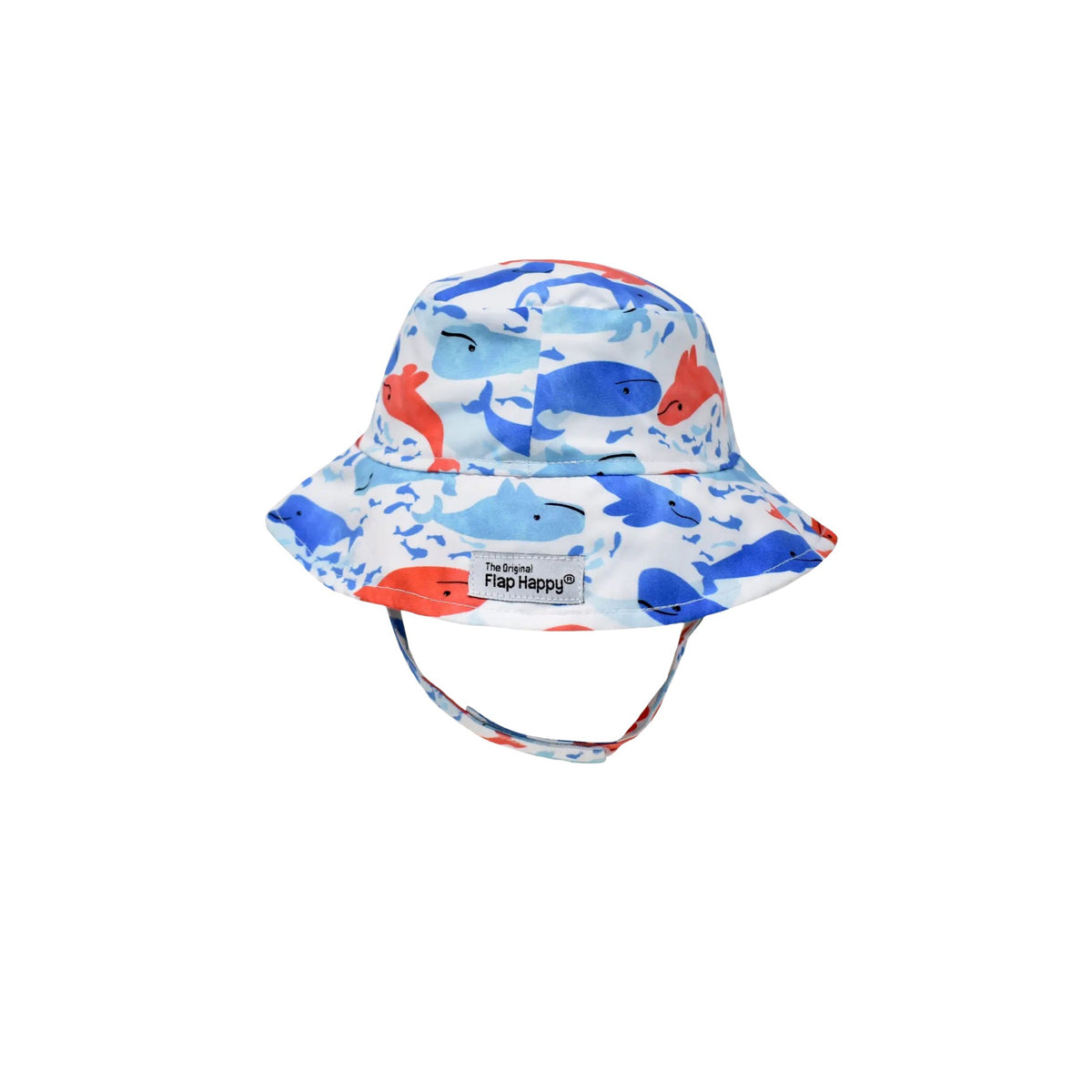 Splish Splash Whale Print Bucket Sun Hat