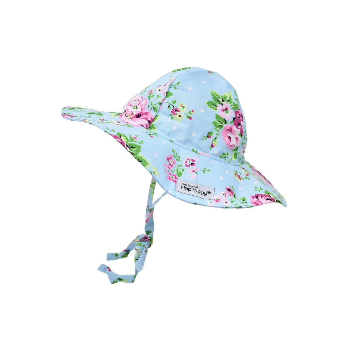 Blue Country Floral Floppy Sunhat