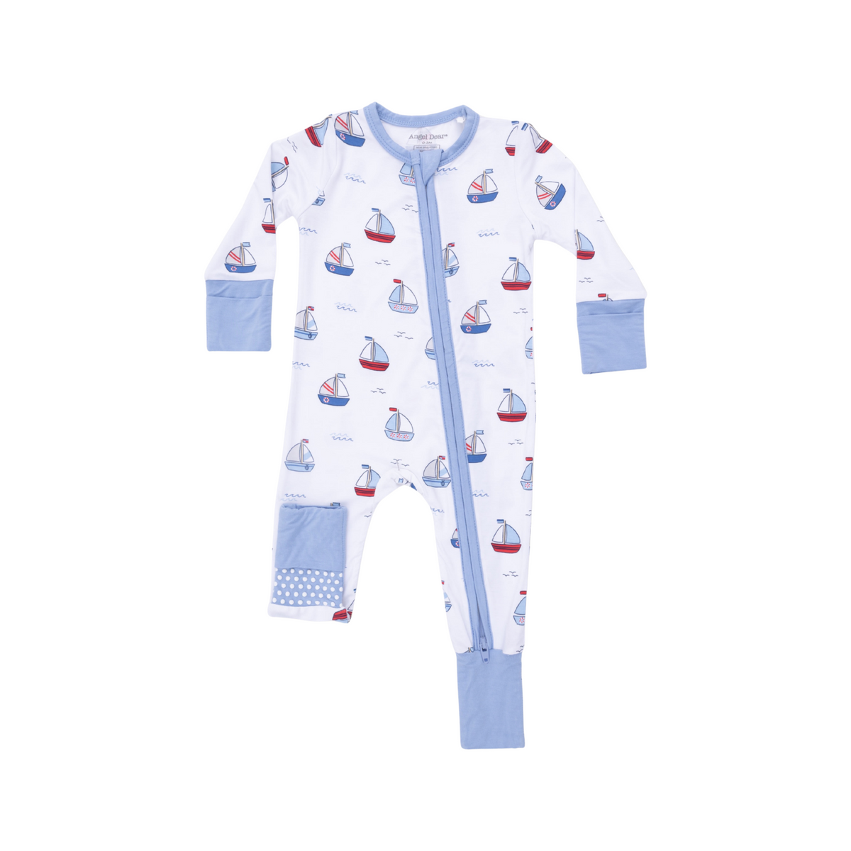 Bubbly Sailboats Blue Convertible Romper