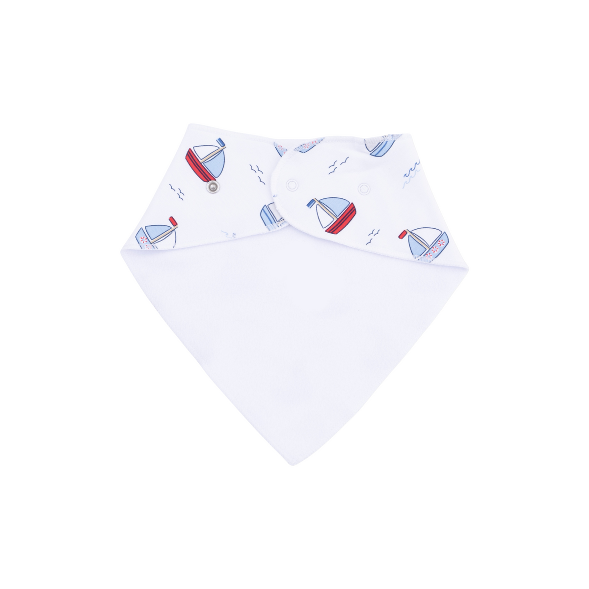 Bubbly Sailboats Blue Bandana Bib