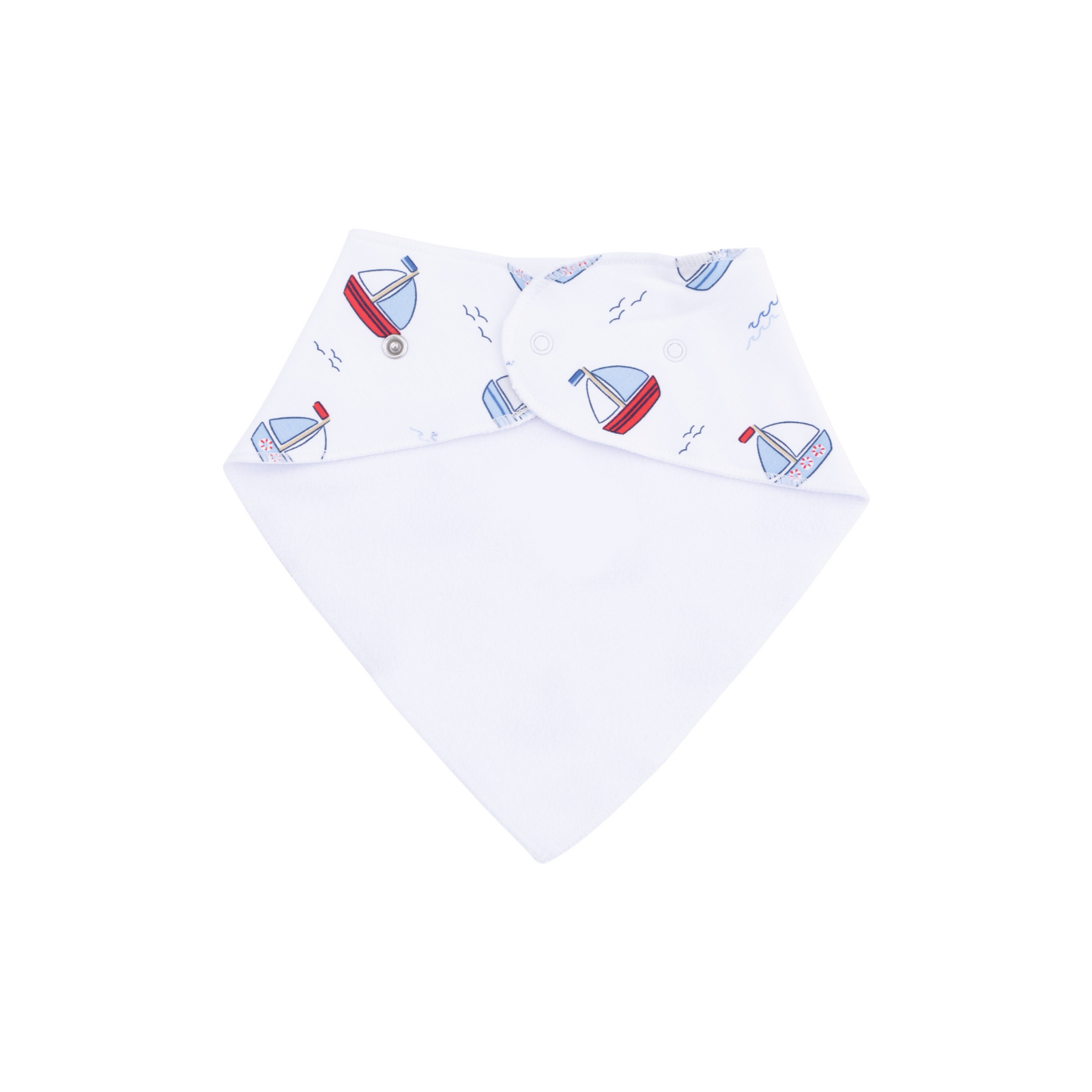 Bubbly Sailboats Blue Bandana Bib