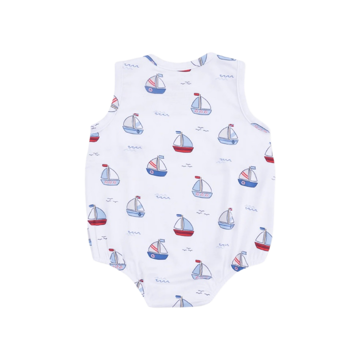 Bubbly Sailboats Blue Bubble Romper