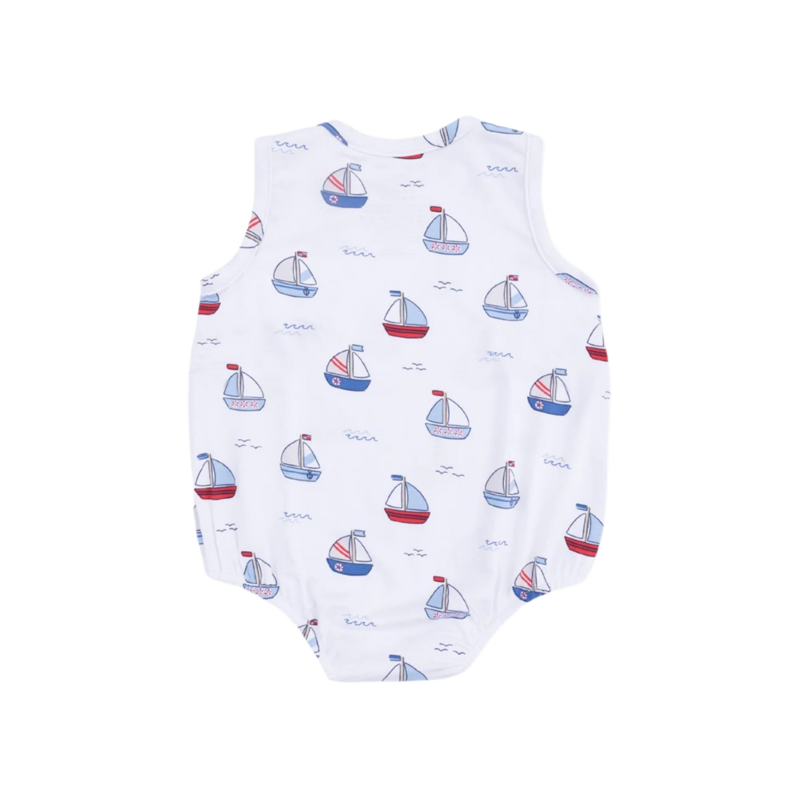 Bubbly Sailboats Blue Bubble Romper
