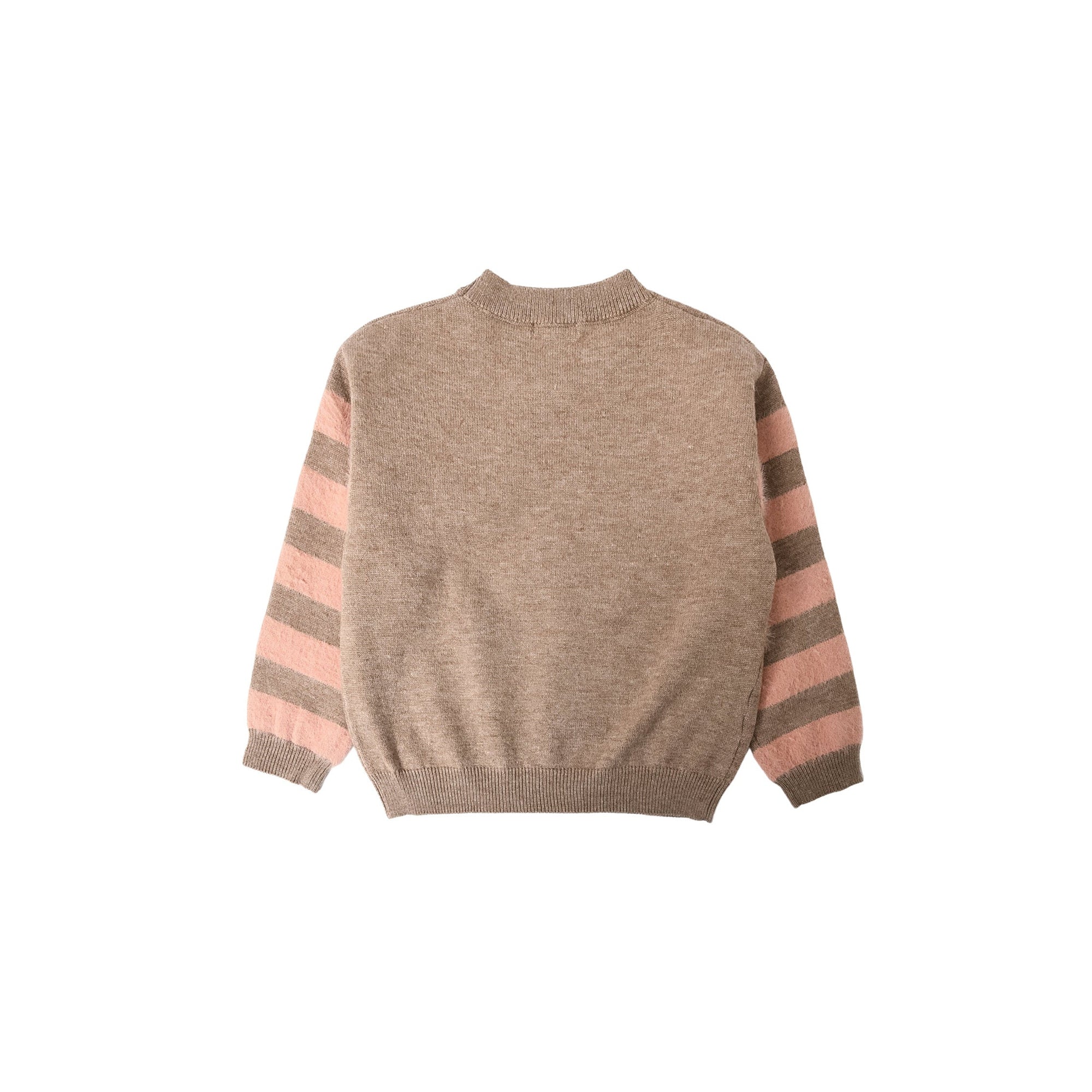 Mocha & Pink Flower Sweater