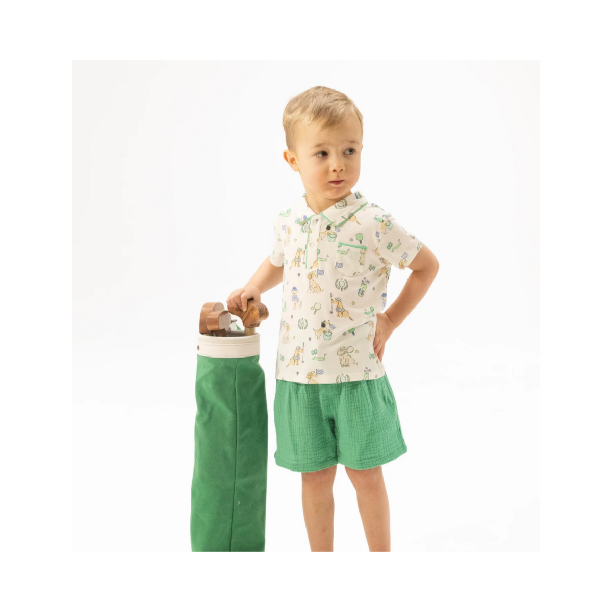 Country Club Dogs Neutral Polo & Casual Short