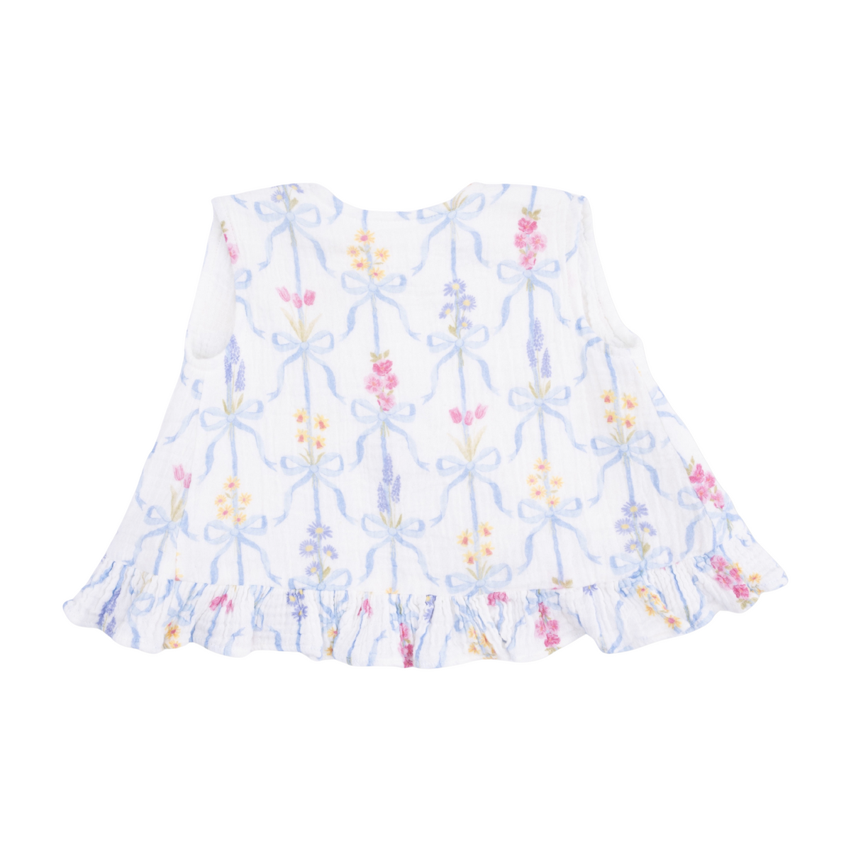 Ribbon Bouquet Ruffle Back Top and Bloomer