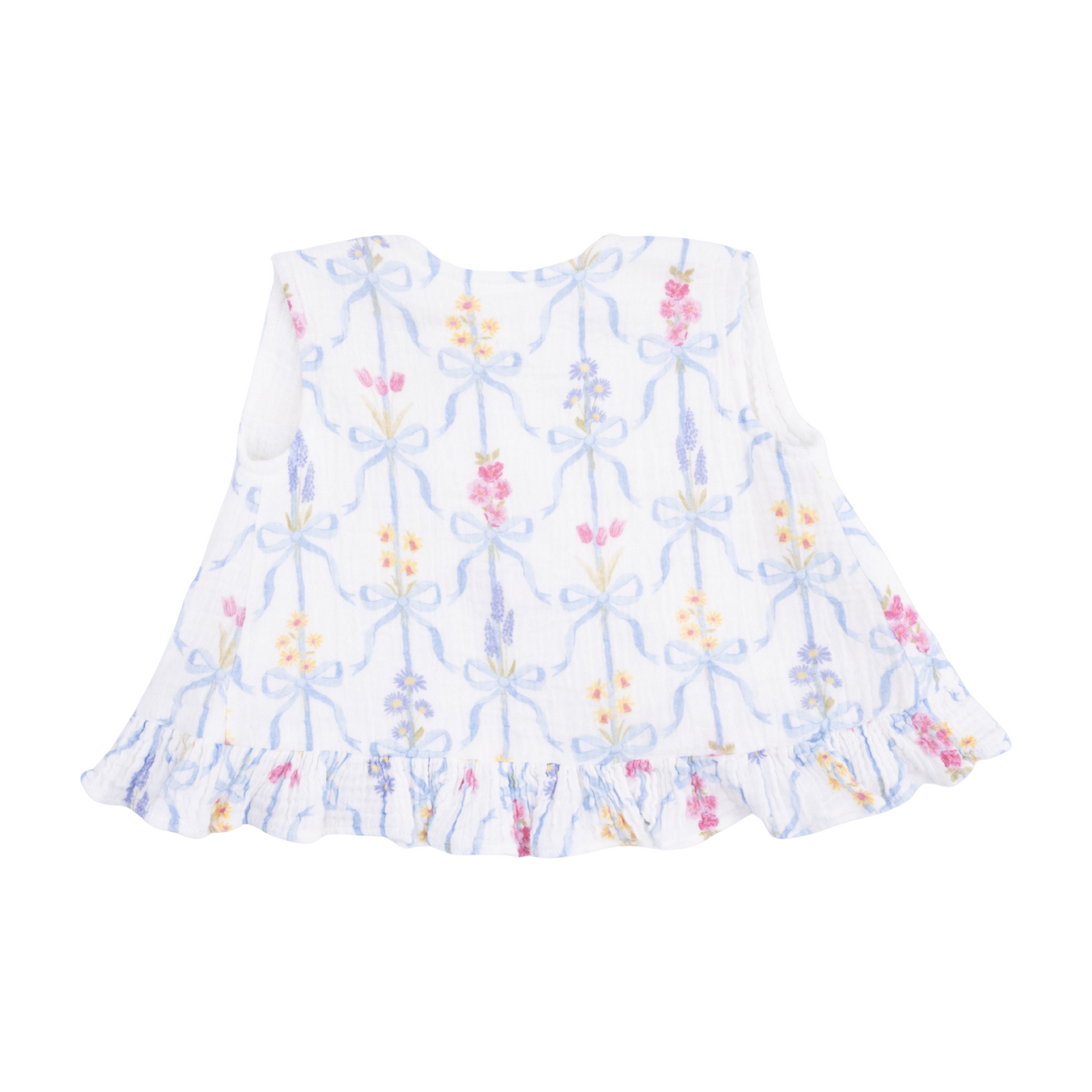Ribbon Bouquet Ruffle Back Top and Bloomer