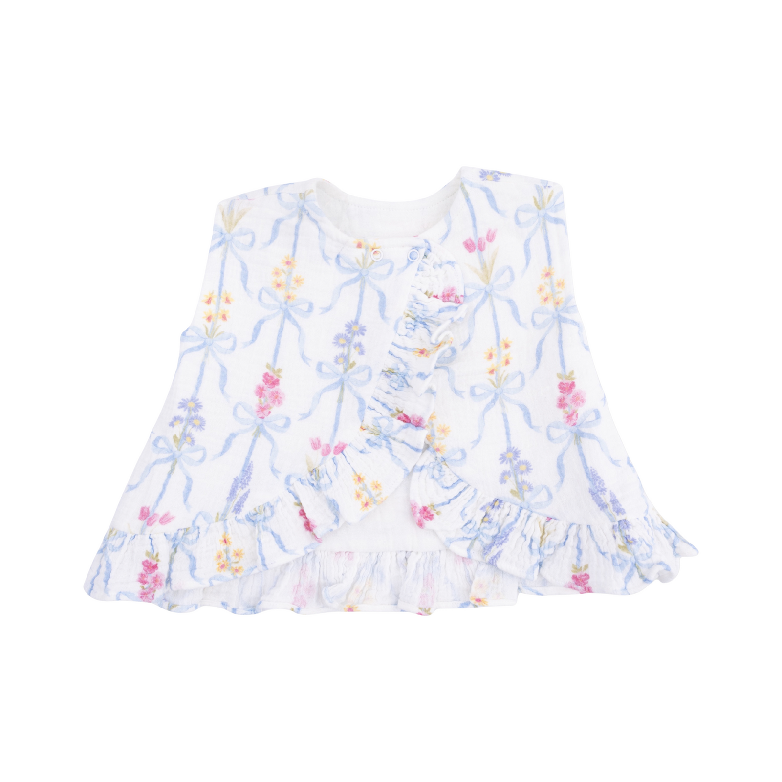 Ribbon Bouquet Ruffle Back Top and Bloomer