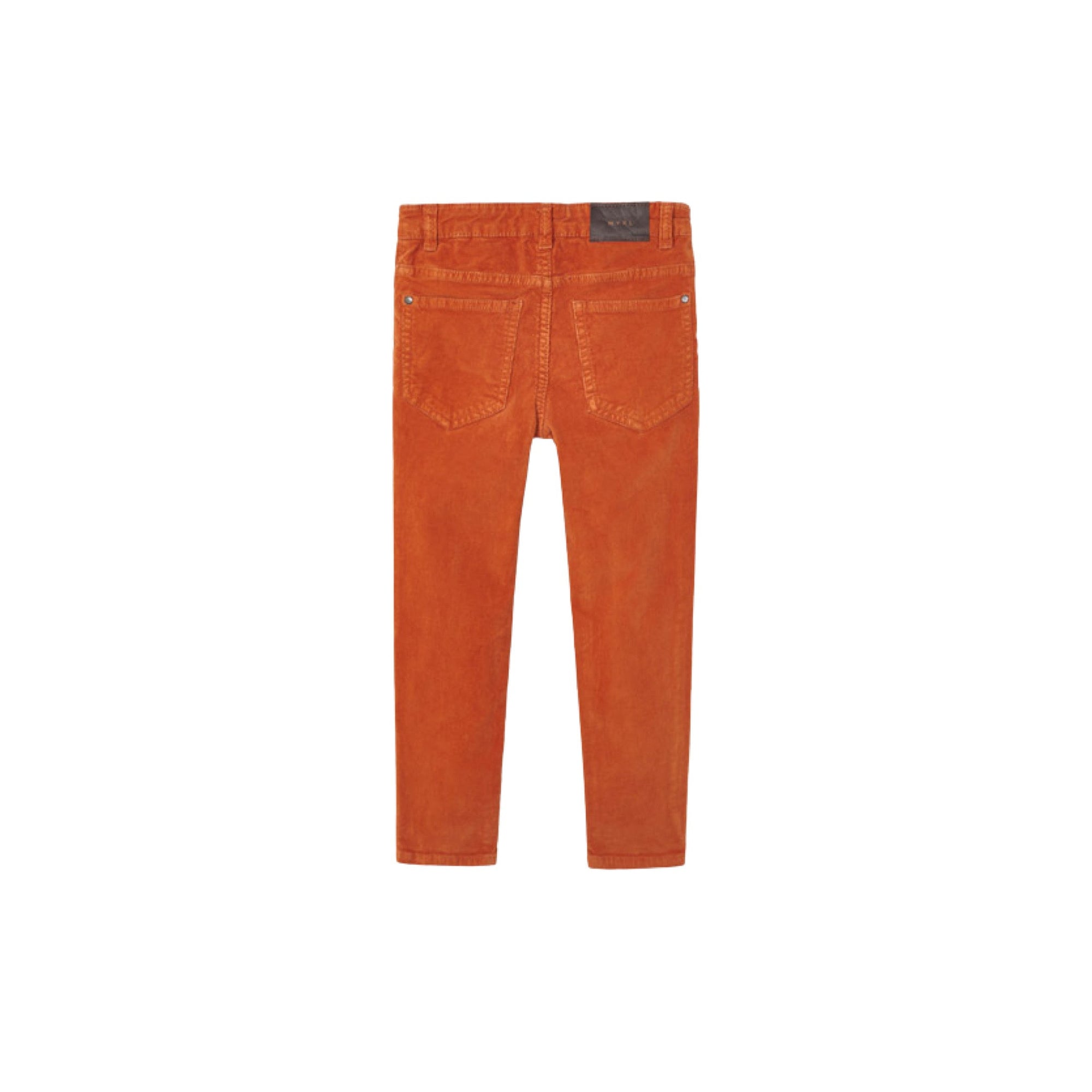 Orange Slim Fit Corduroy Pants