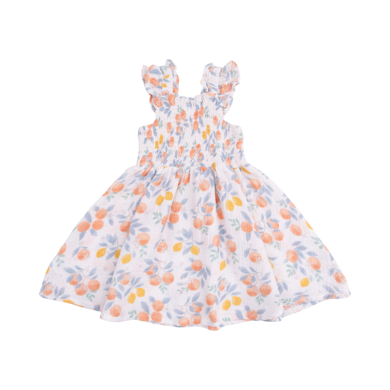 Citrus Floral Smocked Dress with Bloomer