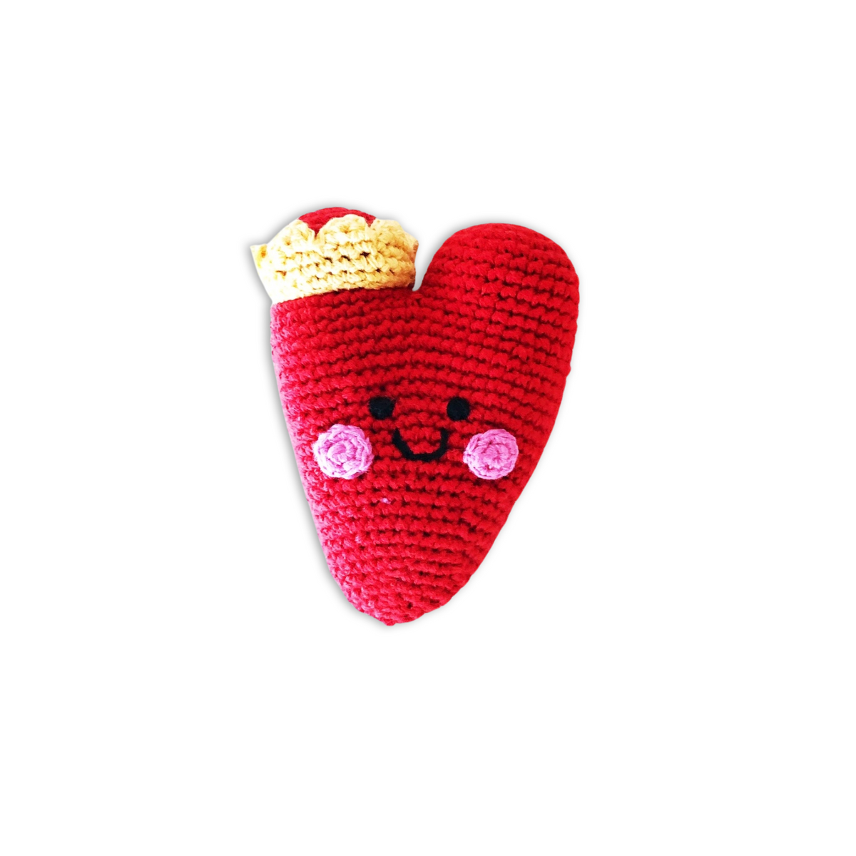 Red Plush Heart Baby Toy Rattle