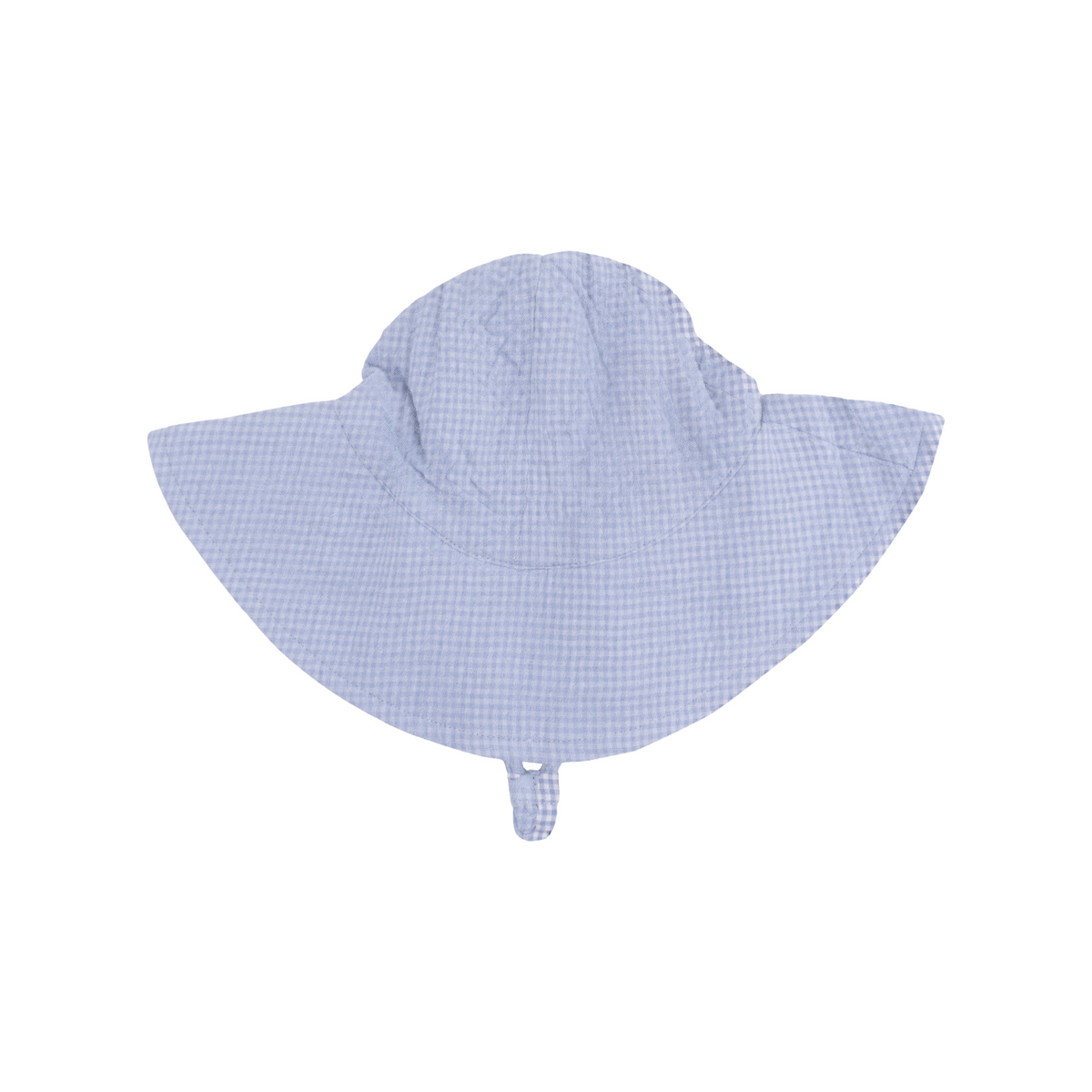 Micro Gingham Blue Blizzard Sun Hat