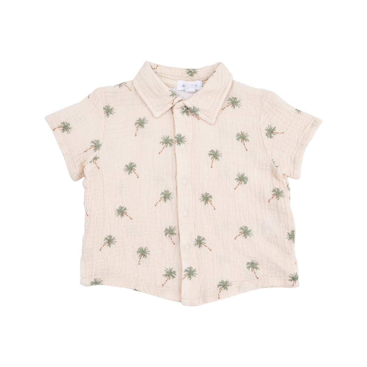 Palm Trees Button Up Shirt W/Casual Short