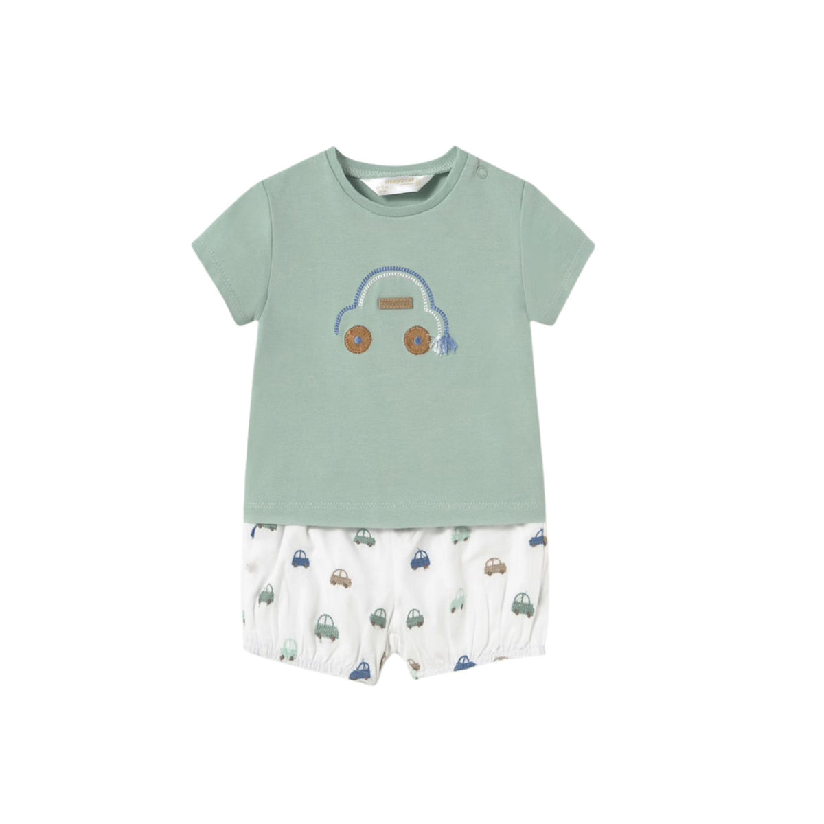 Car Motif T-Shirt with Matching Bloomer Shorts
