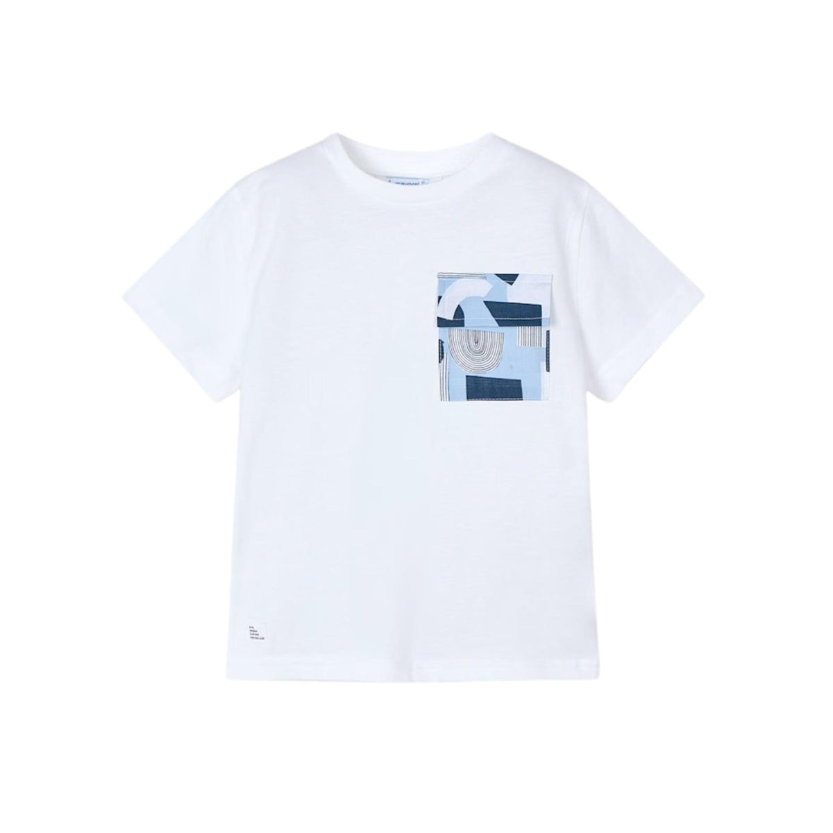 Boys’ Mod Pocket White T-Shirt