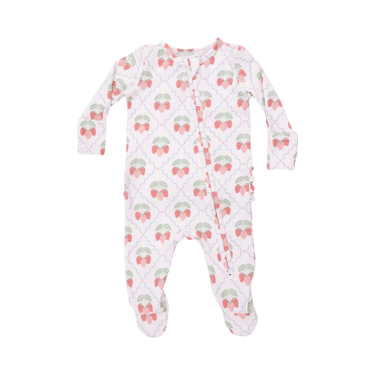 Sweet Strawberries Ruffle Footie