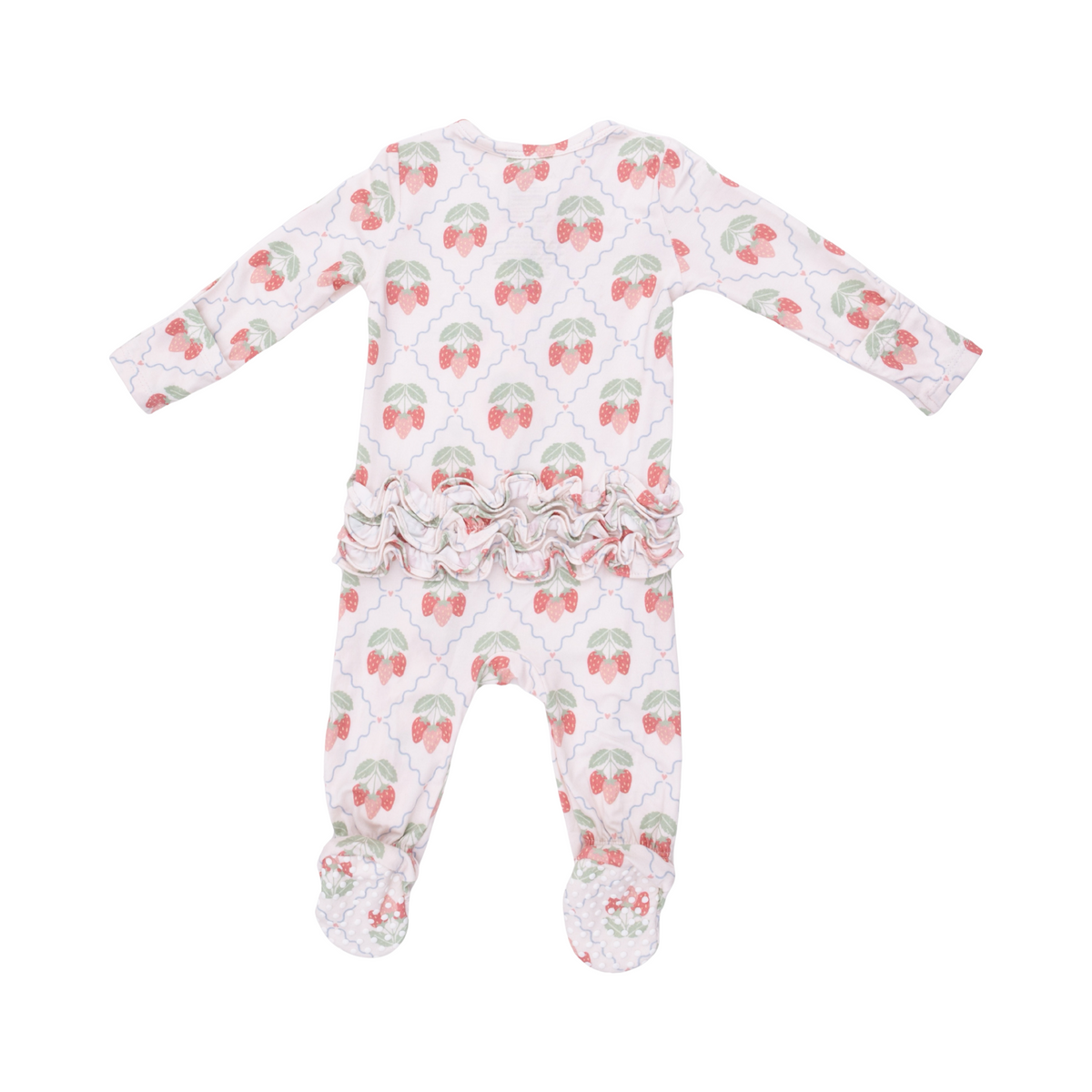 Sweet Strawberries Ruffle Footie