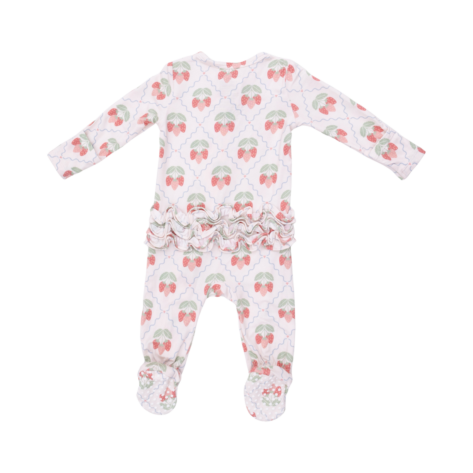 Sweet Strawberries Ruffle Footie