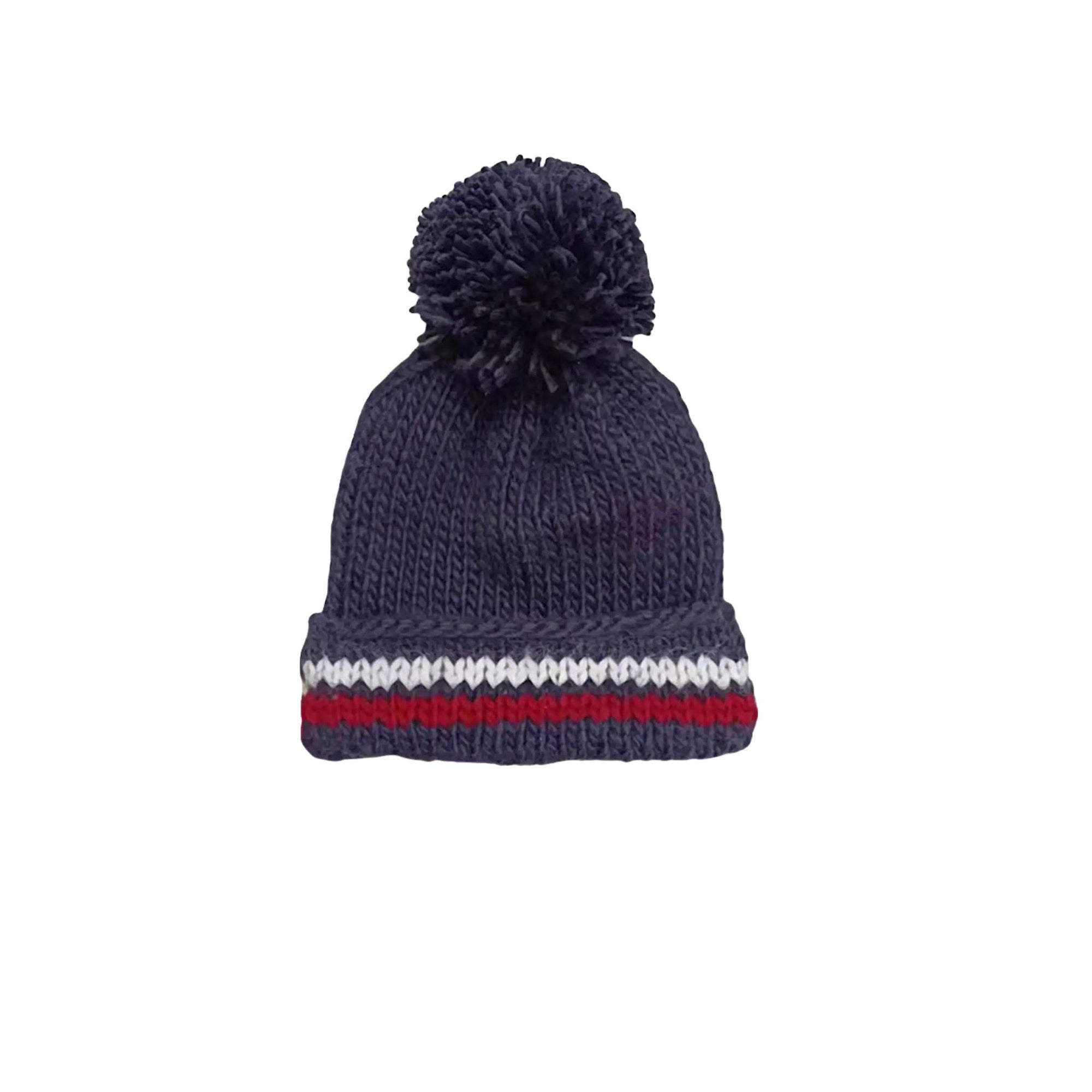 Navy Hand Knit Ski Hat