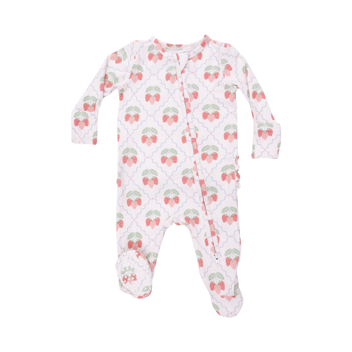 Sweet Strawberries Ruffle Footie