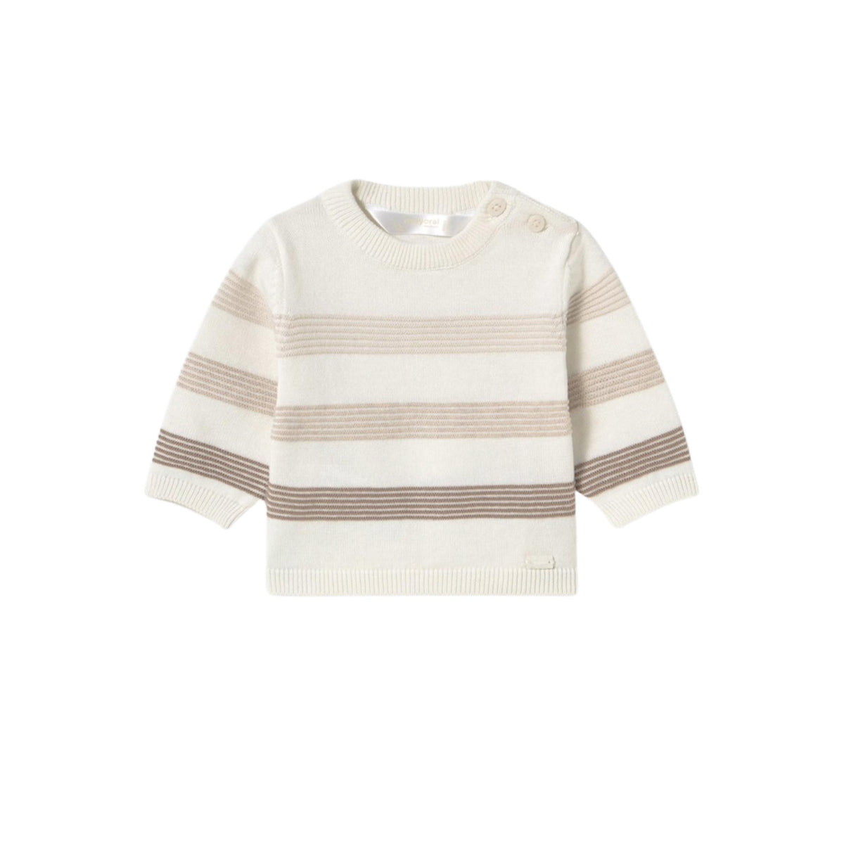 Baby Boy Latte Stripe Sweater