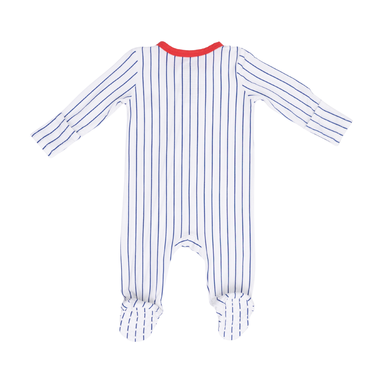 Baseball Stripe 2-Way Zipper Footie