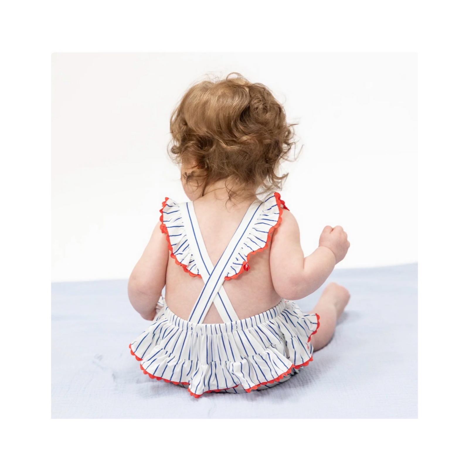 Baseball Stripe Ric Rac Sunsuit