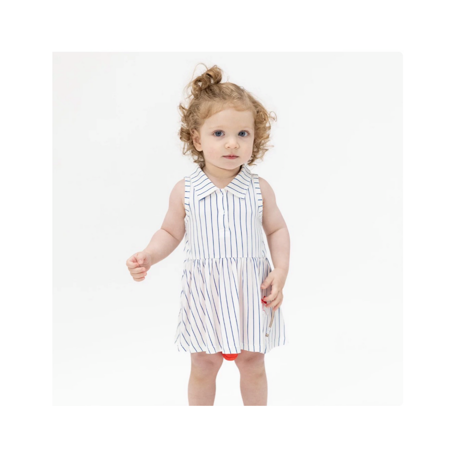 Baseball Stripe Polo Tennis Dress