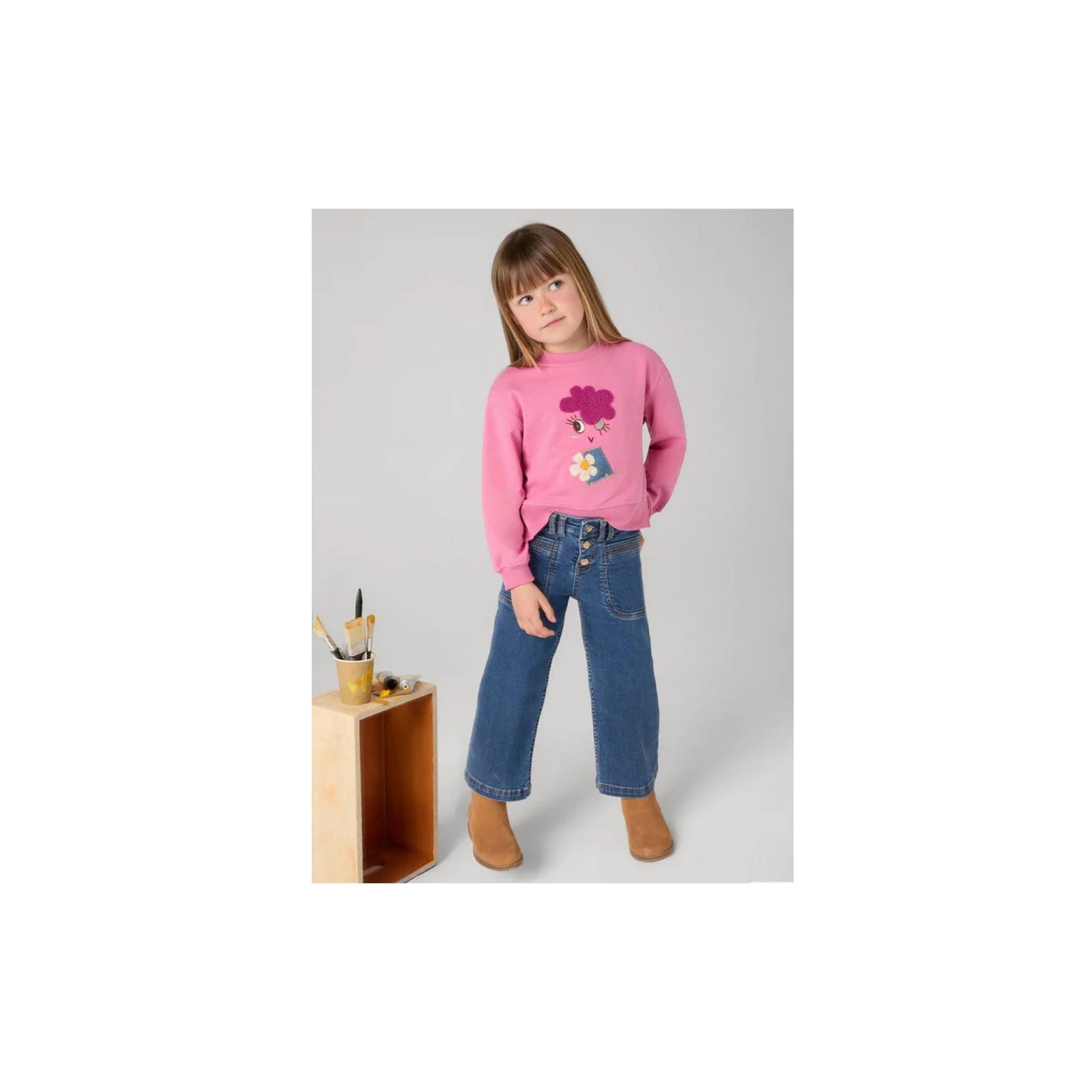 Wide Leg Girl’s Denim Pant